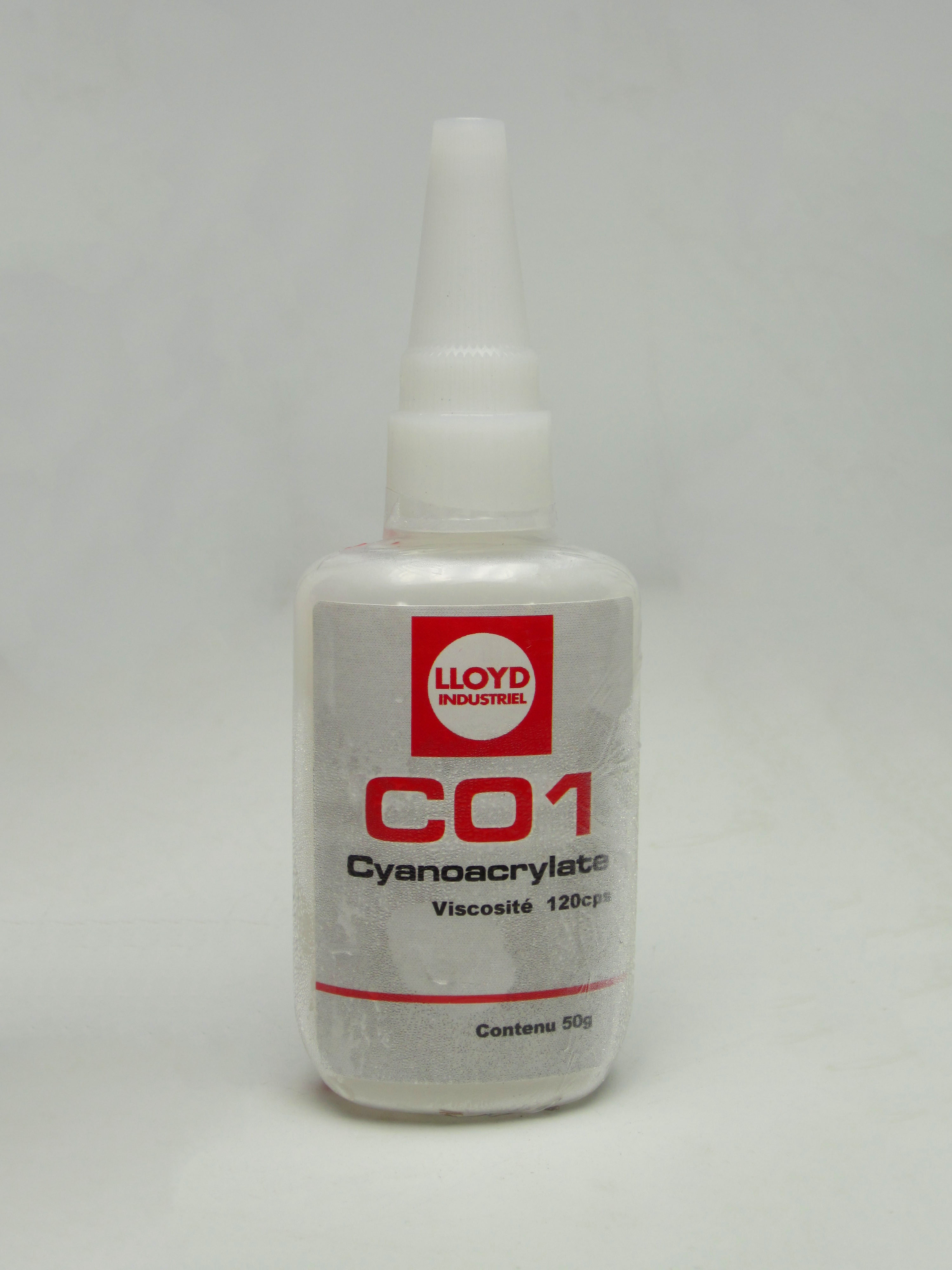 Colle cyanoacrylate 50g C01.50GR : Aciers spéciaux et autres métaux,  abrasifs, clinquants acier et inox SBC Trading